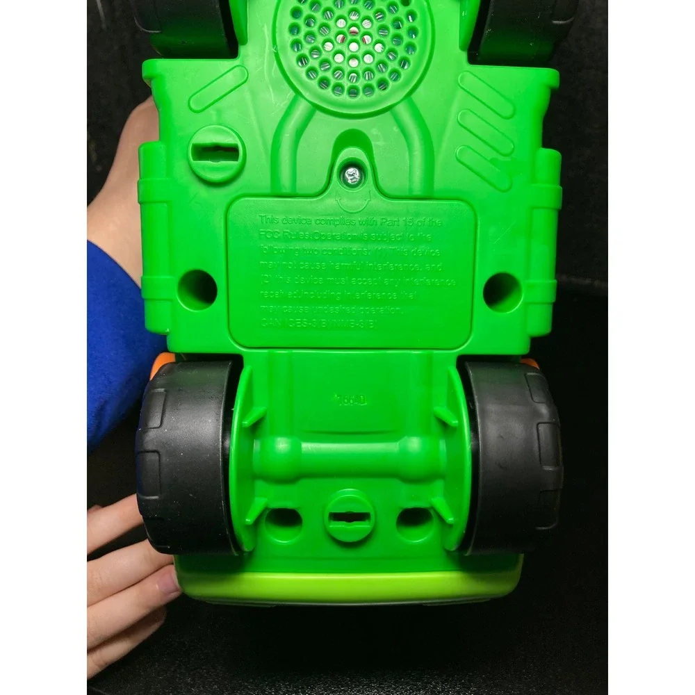 Fisher Price Little People Green Orange Garbage Truck Toy Kids Toddler Play‎
